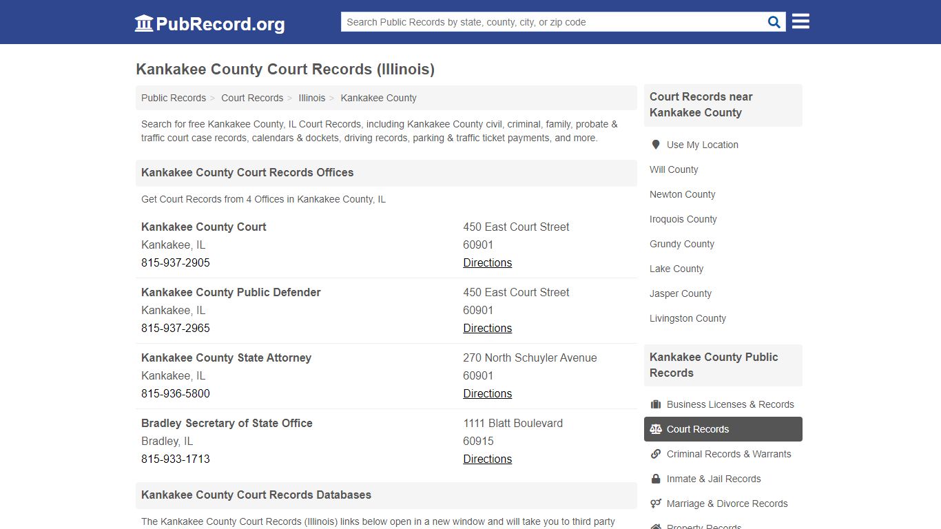Free Kankakee County Court Records (Illinois Court Records)